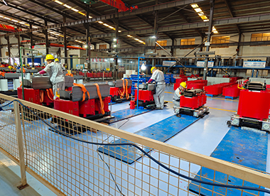 Transformer winding production workshop